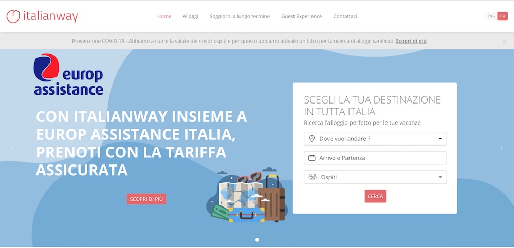 Italianway-La partnership tra Italianway e Europ Assistance Italia visibile sul portale italianway.house a partire della fine di aprile 2021