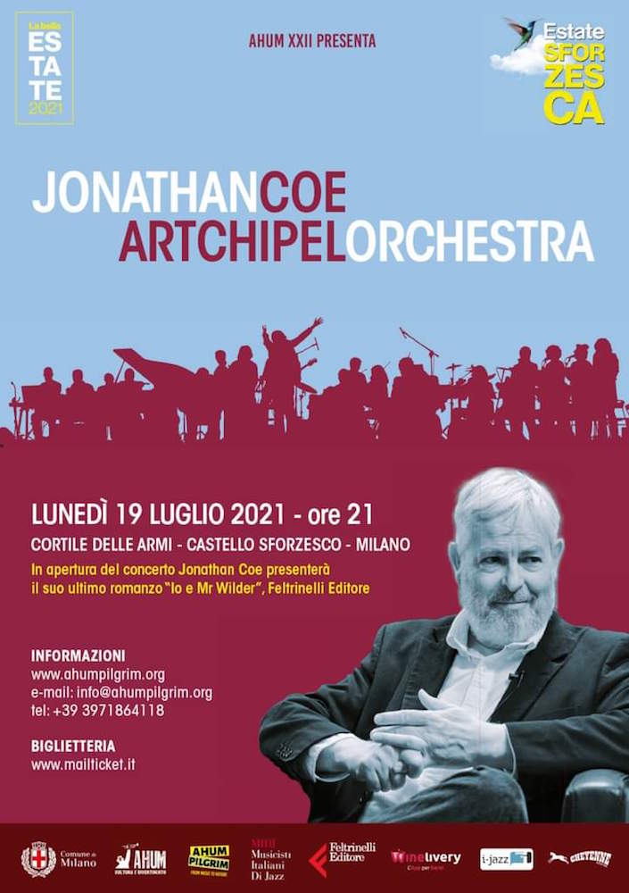 Estate-Sforzesa-Jonathan Coe & Artchipel Orchestra il 19 luglio al Castello Sforzesco di Milano