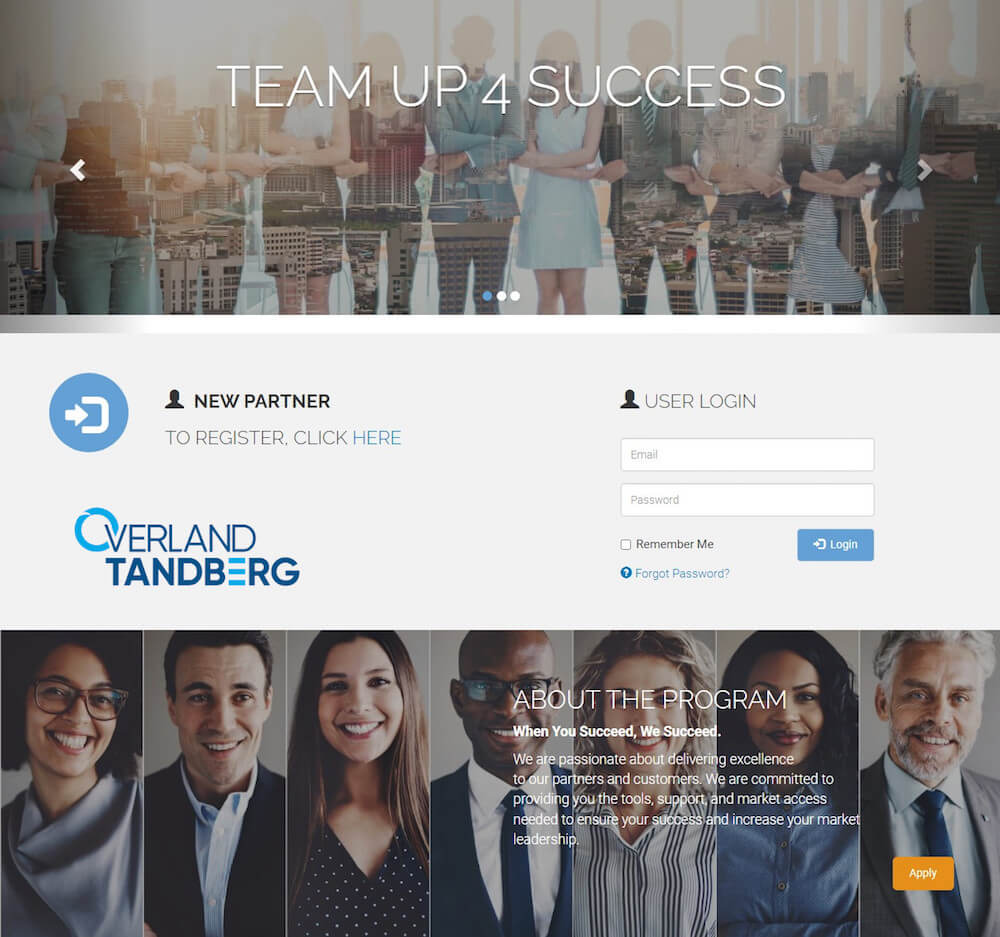 Overland-Tandberg-Partner Portal