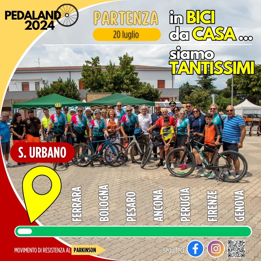 Il 31 luglio passa anche da Pieve Ligure “Pedalando – Movimento di resistenza al Parkinson”