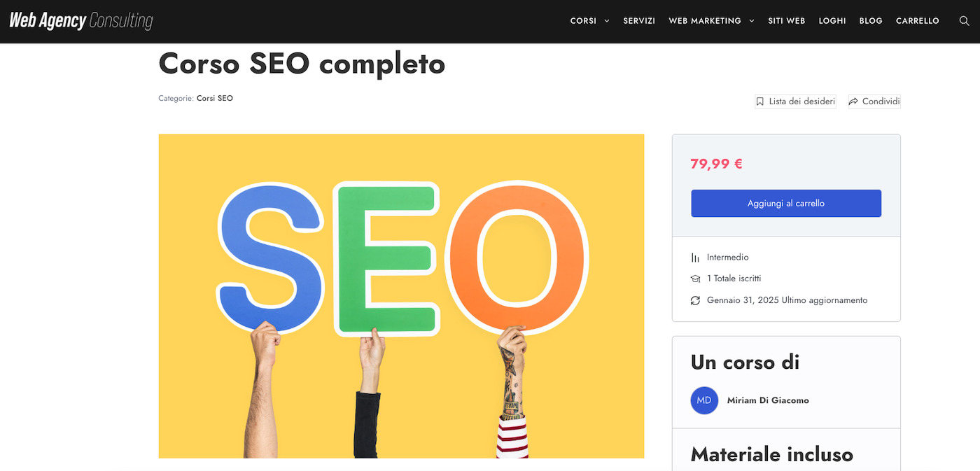 Corso SEO online